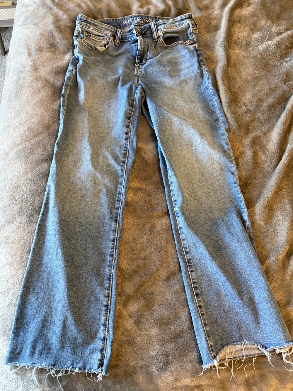 American Eagle Outfitters Light Wash Wide Leg Jeans